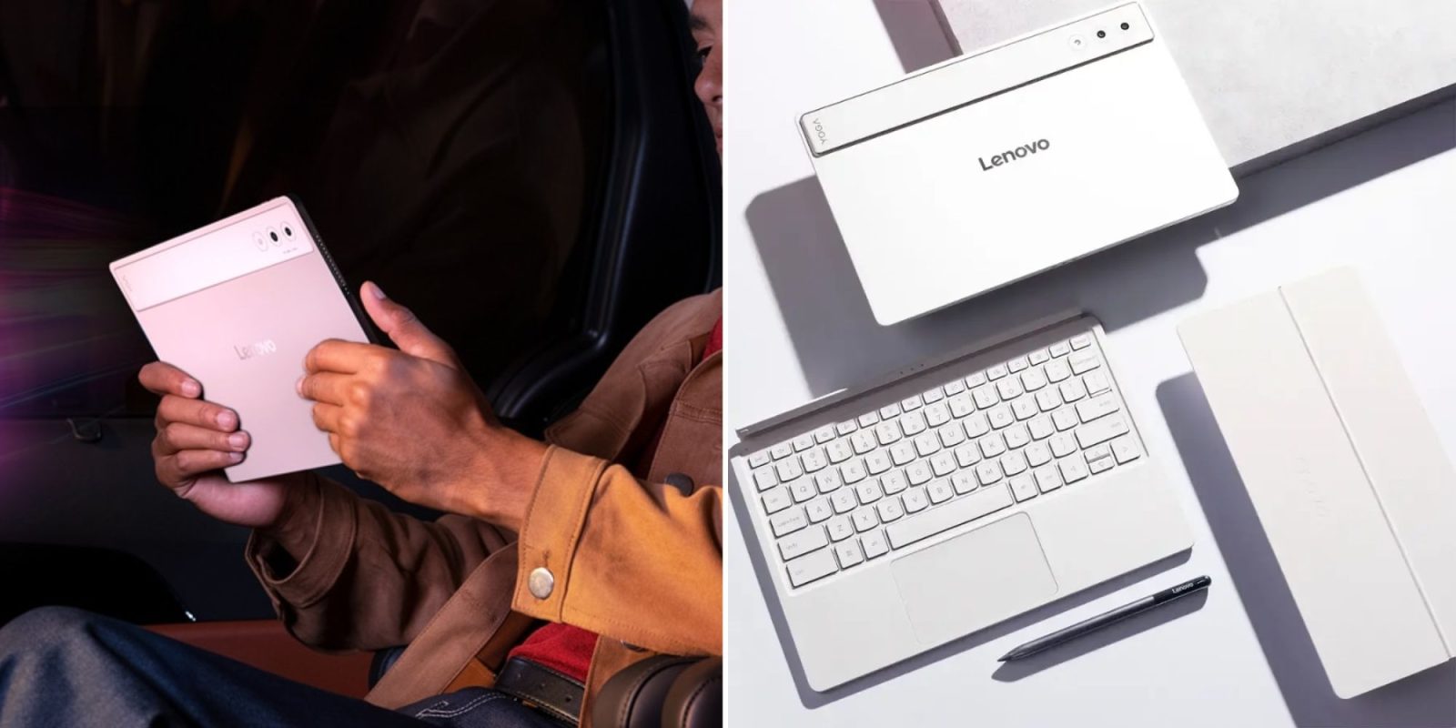 Image showing renders of Lenovo's Yoga Tab Plus.