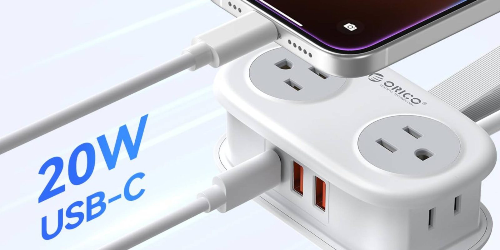 A phone on a power strip
