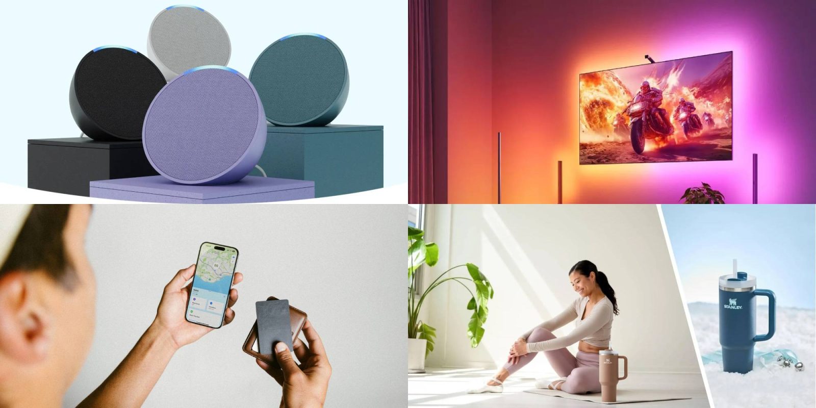 A collage of different images of a woman