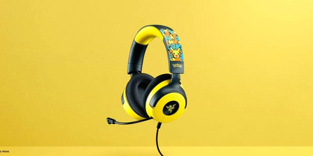 A yellow and black headphones
