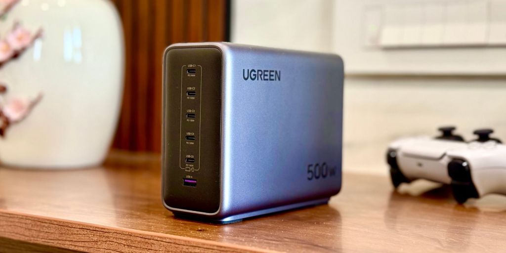 A black rectangular device with ports