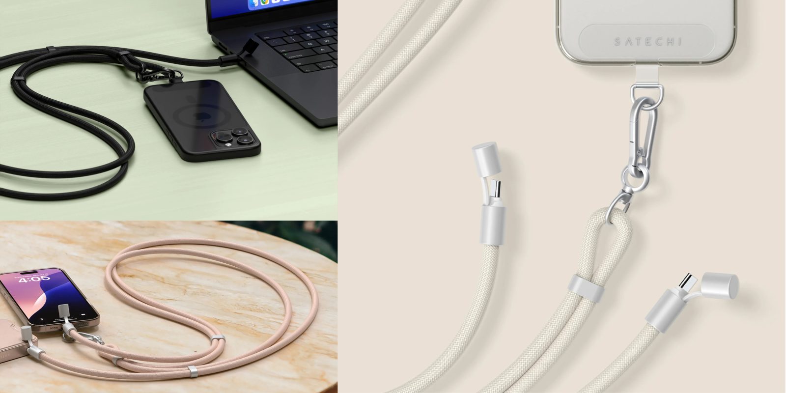 Satechi OntheGo collection with new hybrid USB-C lanyard charging-data cable