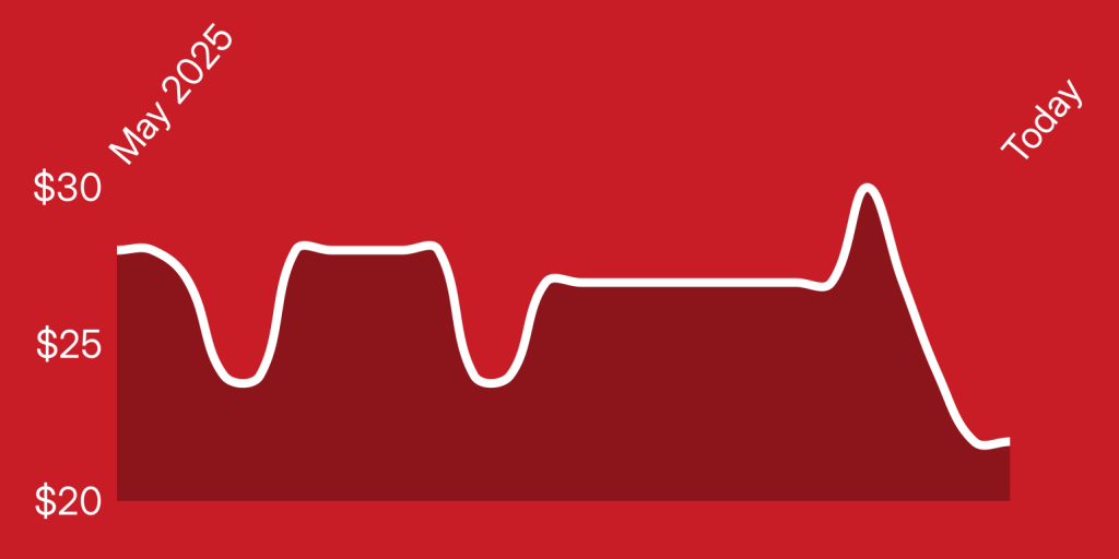 A line of a heart beat