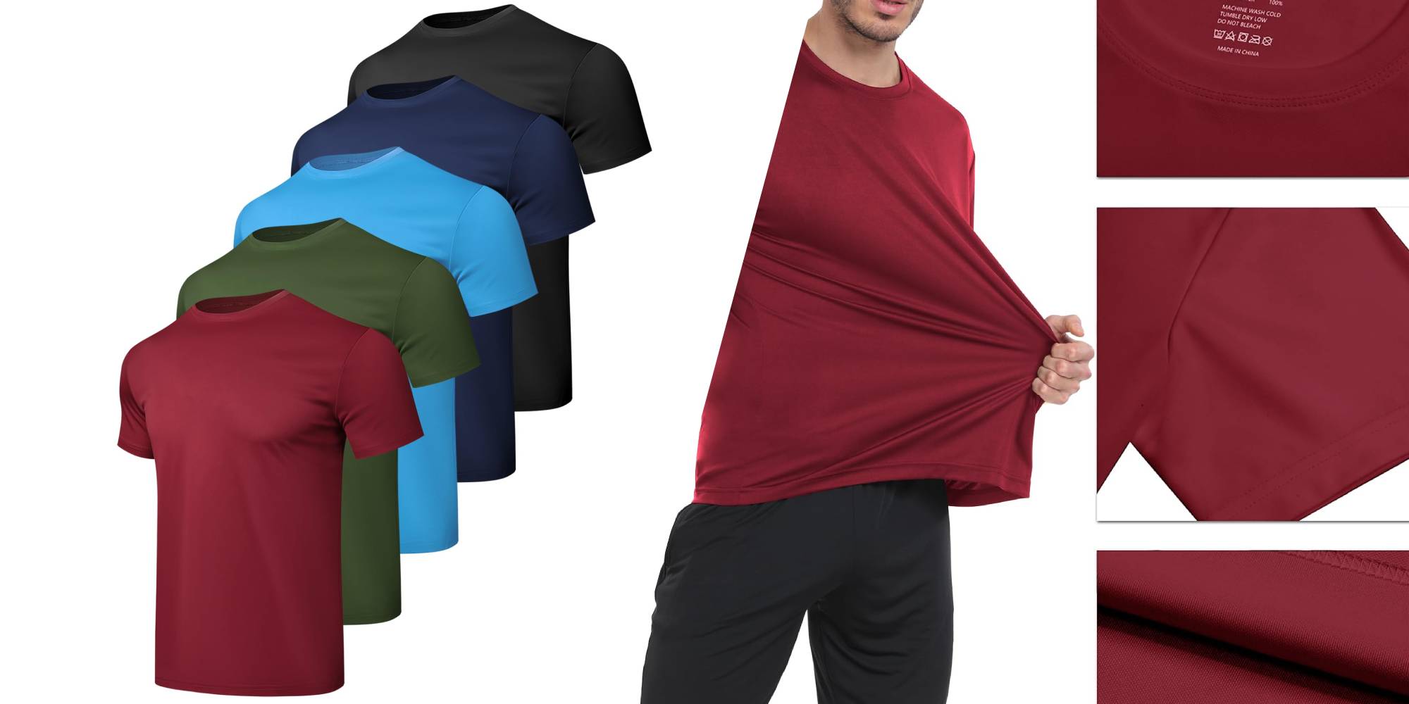 A man holding up his shirt