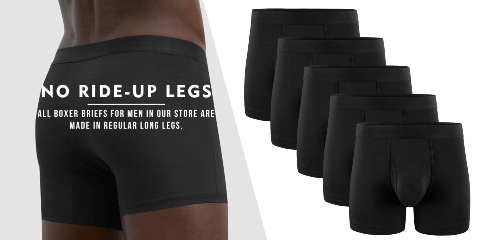 A man wearing black underwear