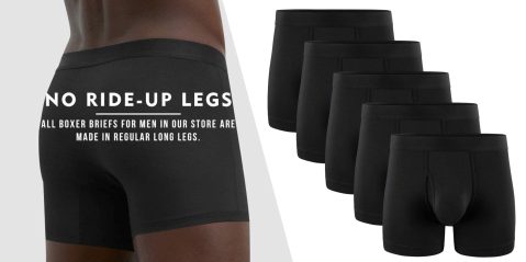 A man wearing black underwear