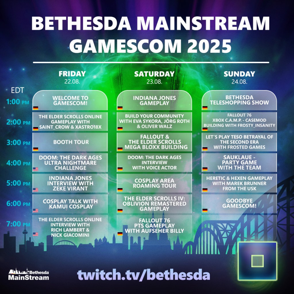 A screenshot of a video game schedule