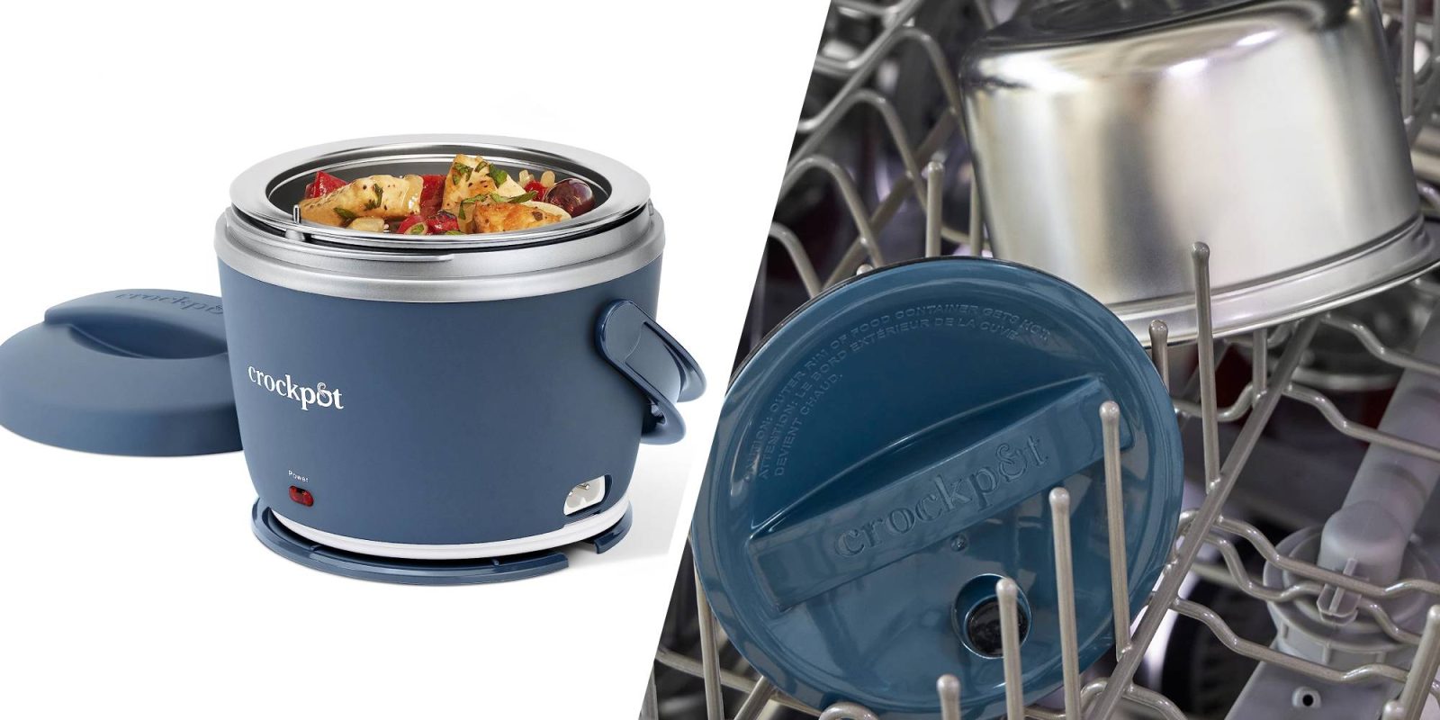 A collage of a crock pot