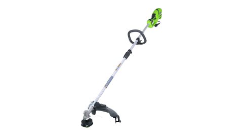 A green and black lawn mower