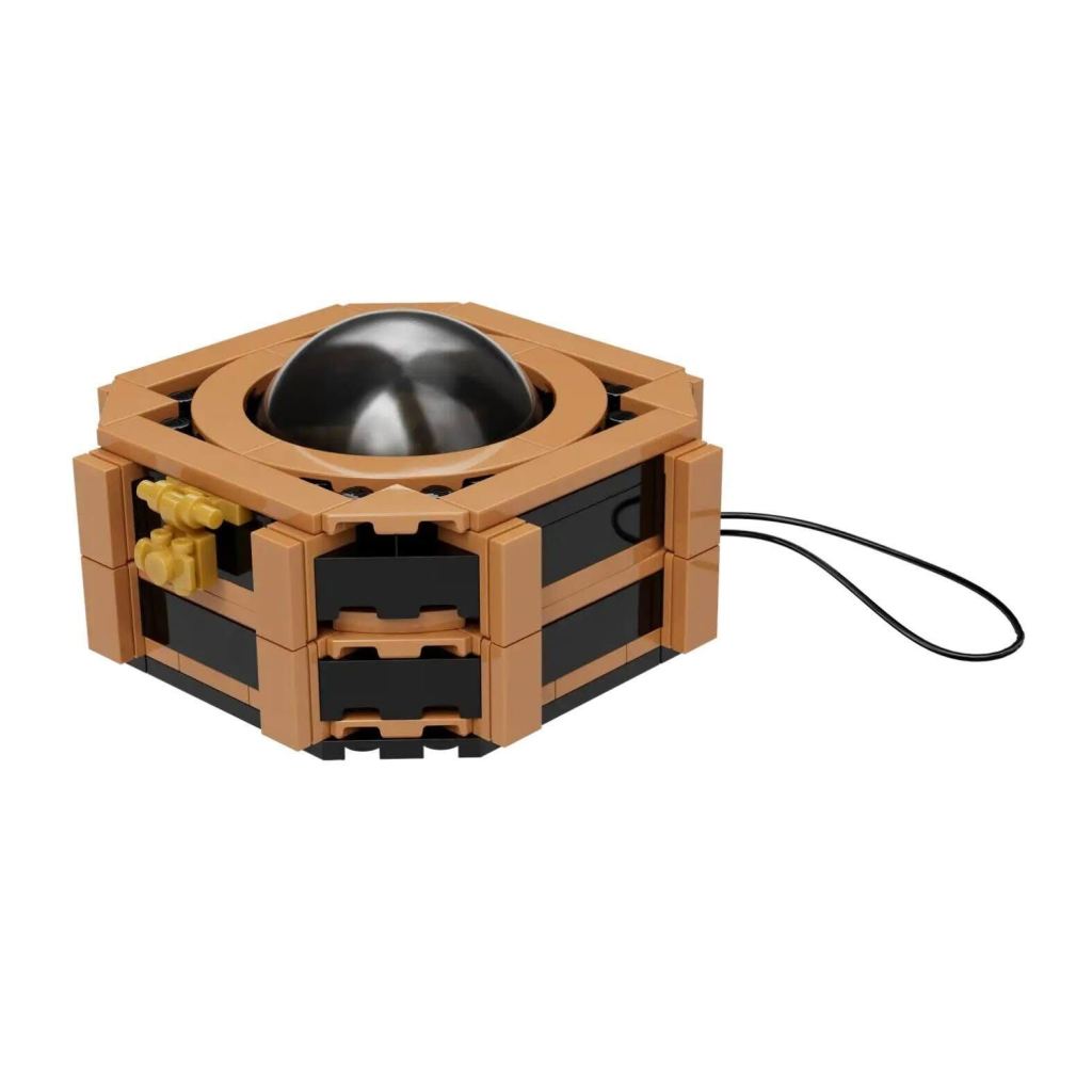 A toy cube with a ball