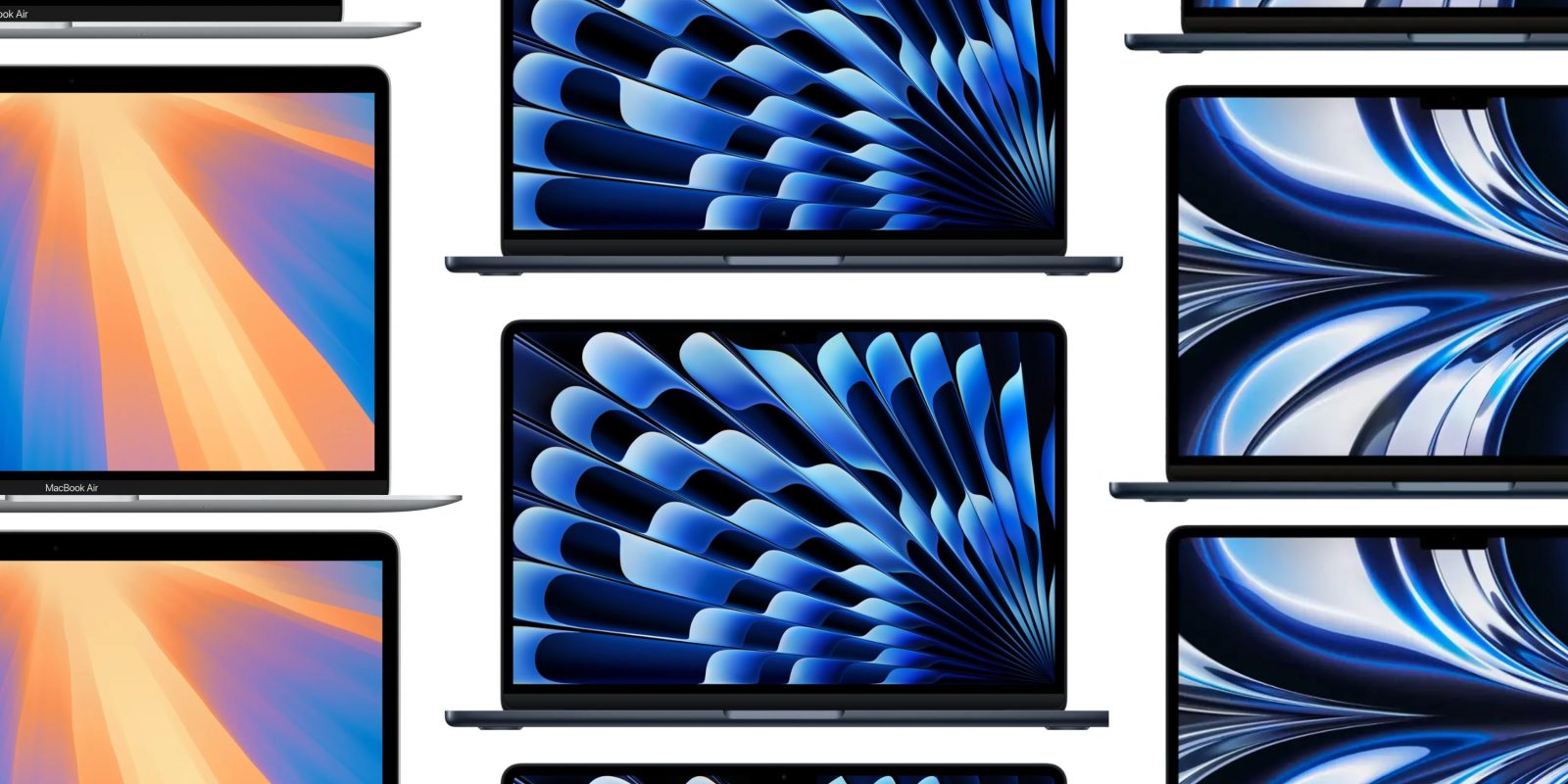 A collage of laptops and a laptop