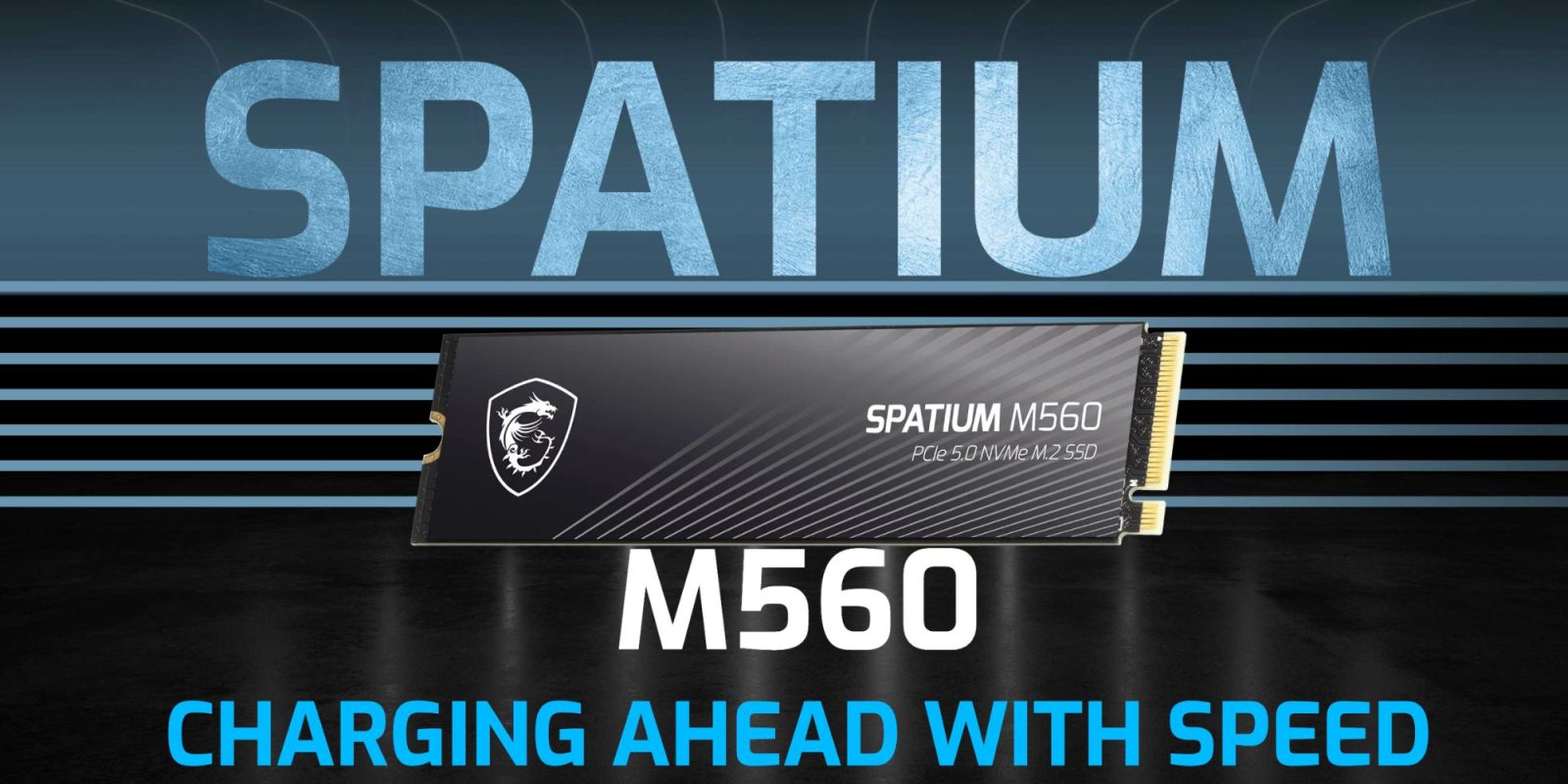 Image showing a render of MSI's SPATIUM M650 1TB SSD.