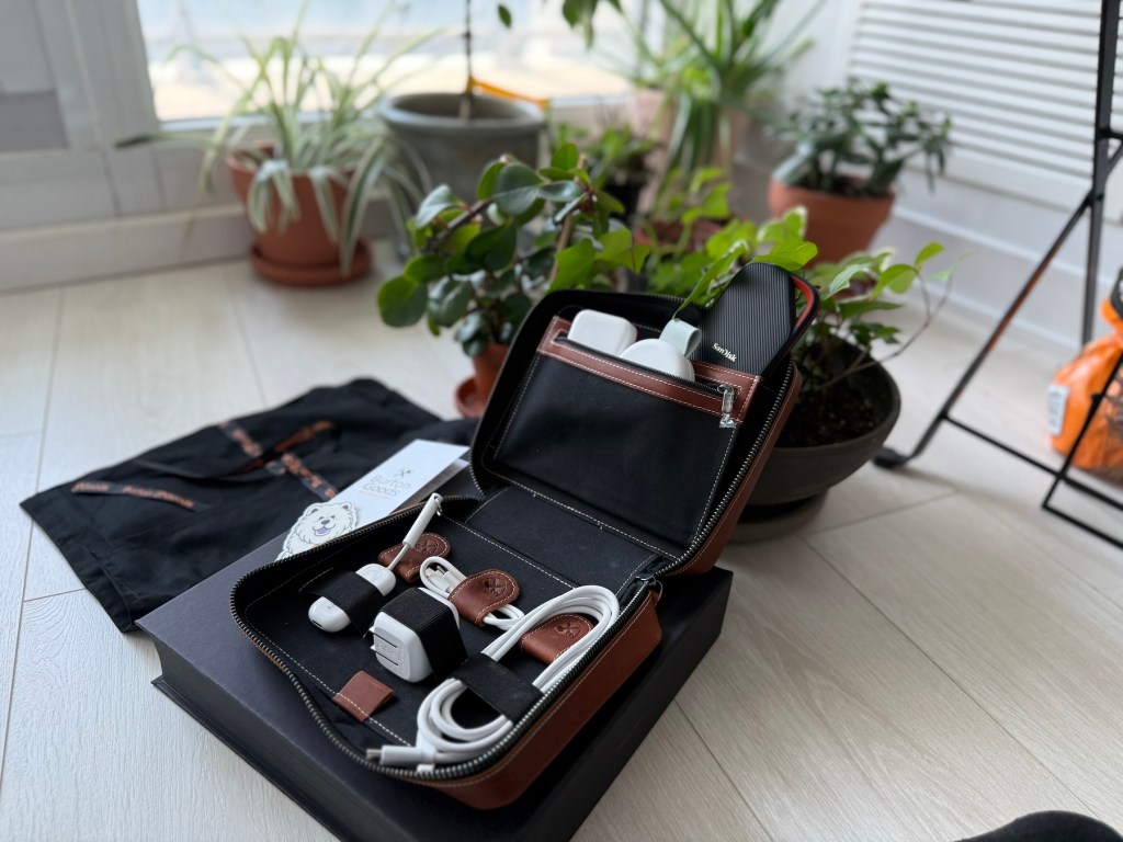 A bag with wires in it