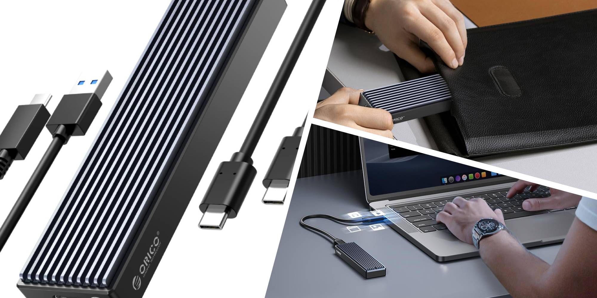 A collage of a computer and a laptop