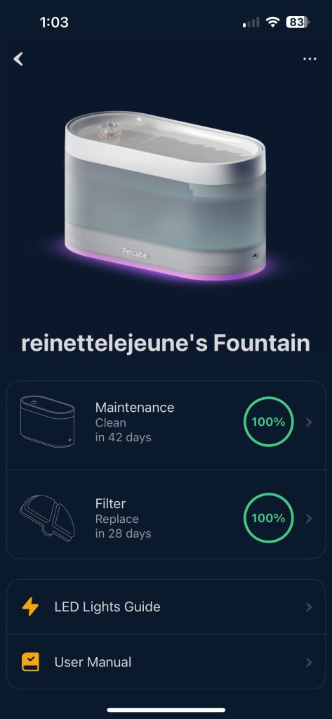 screenshot of an app