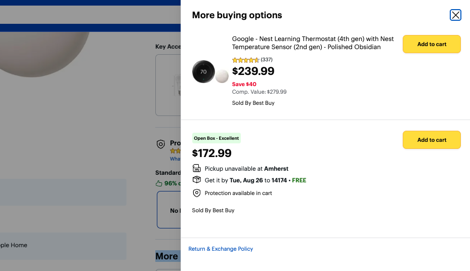 A screenshot of a product