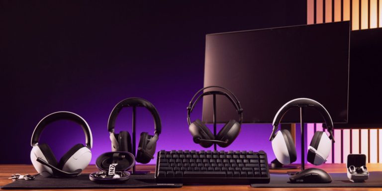 Image showing renders of Sony's INZONE gaming peripherals.
