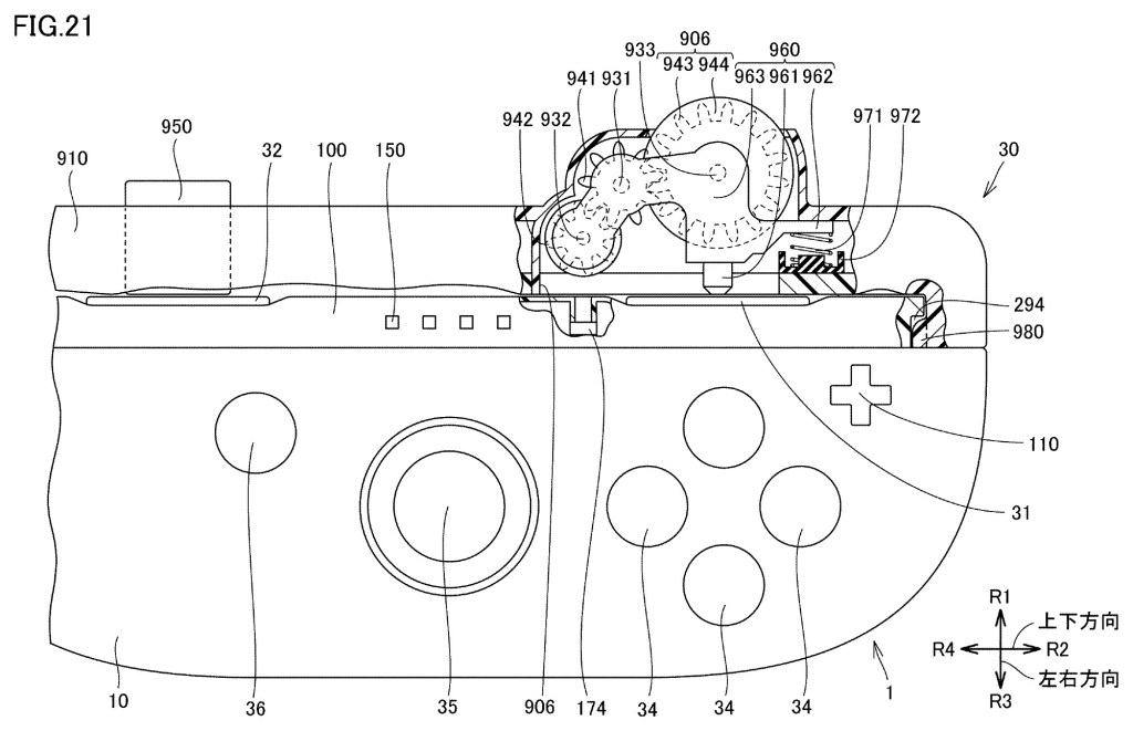 A drawing of a video game controller