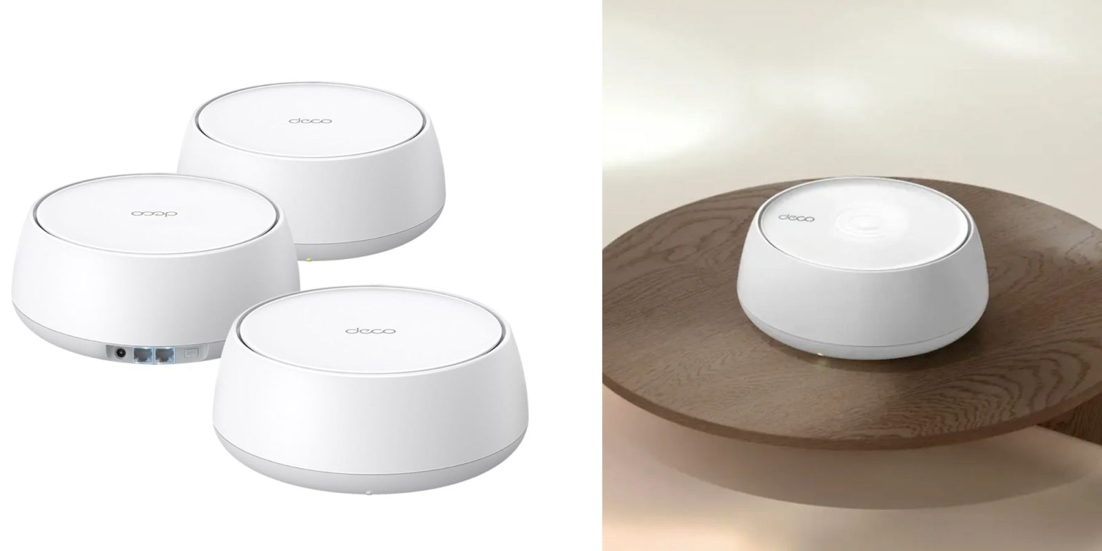 Image showing renders of TP-Link's Deco BE25 routers.
