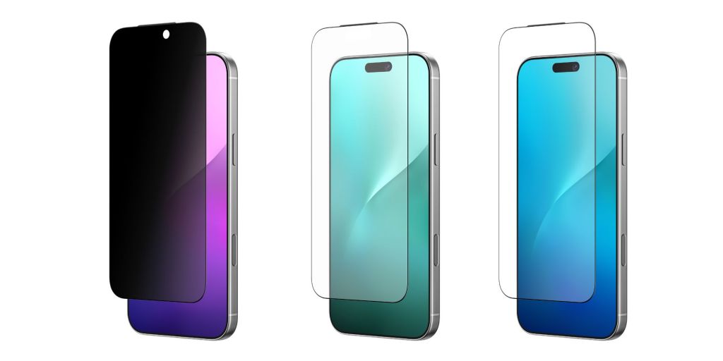 A group of cell phones with a screen protector