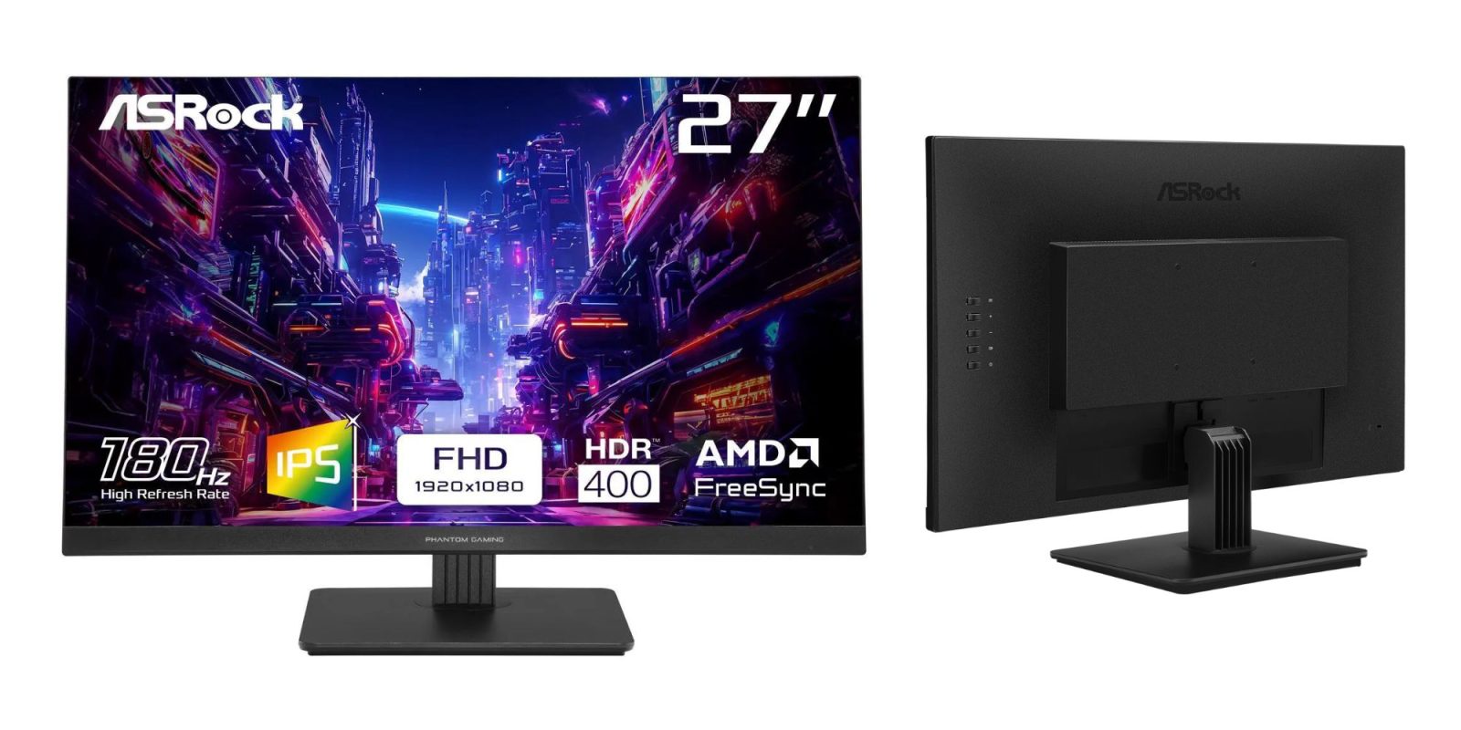 Image showing renders of ASRock's Phantom Gaming monitor.