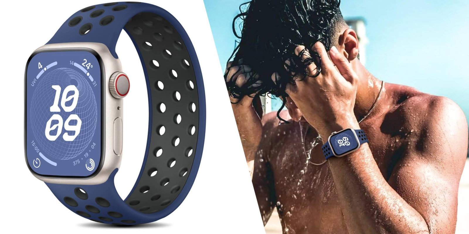 A man with his hands on his head and a watch