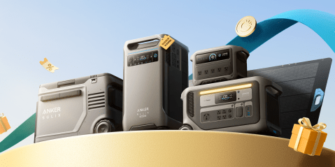 A group of grey electronic devices