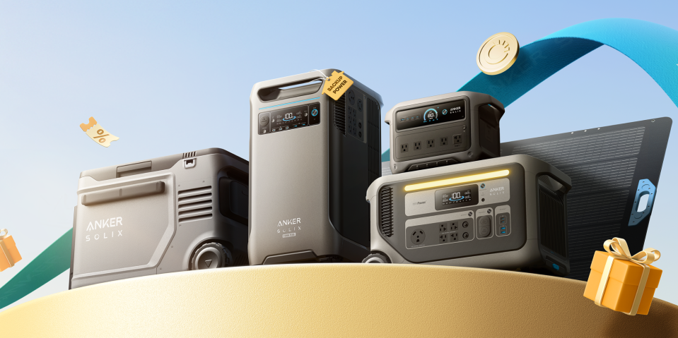 A group of grey electronic devices