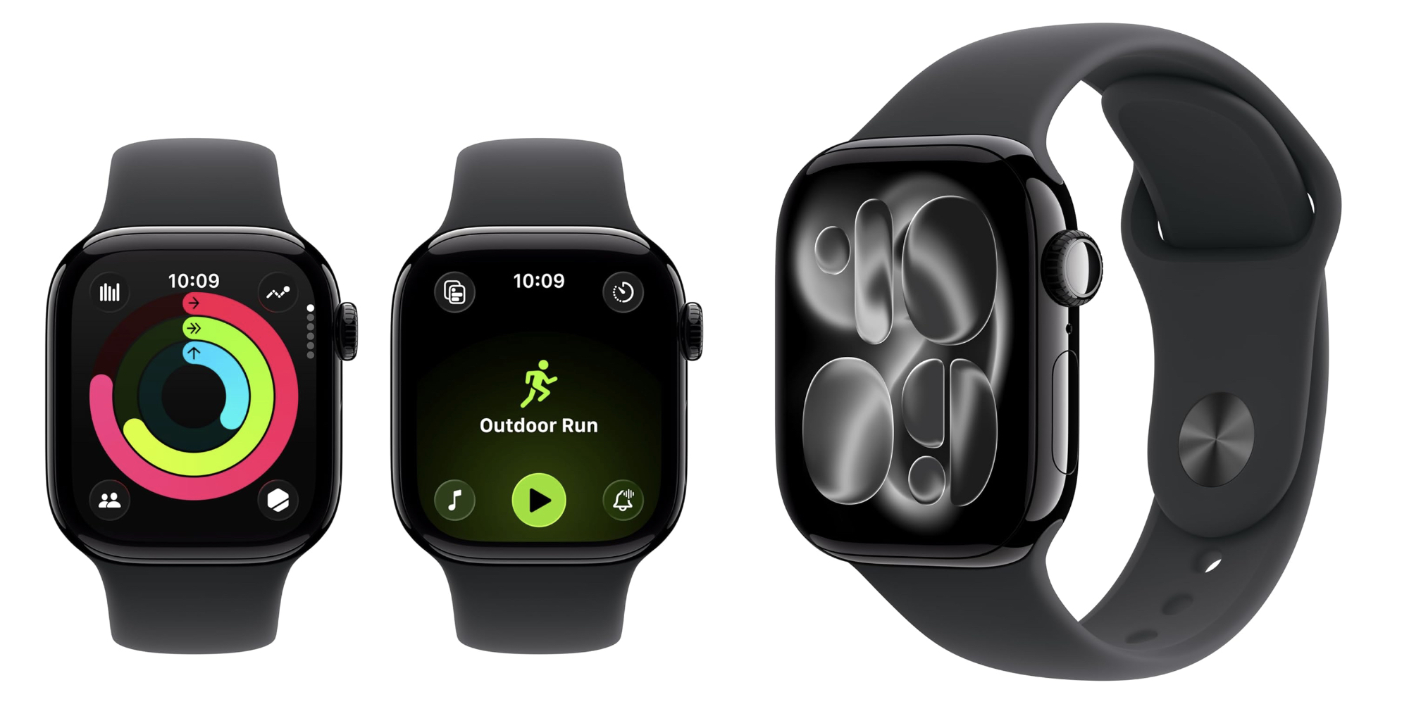 A close up of a smart watch