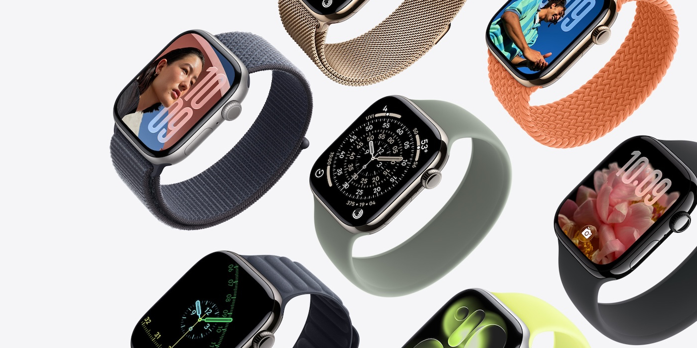 A group of smart watches