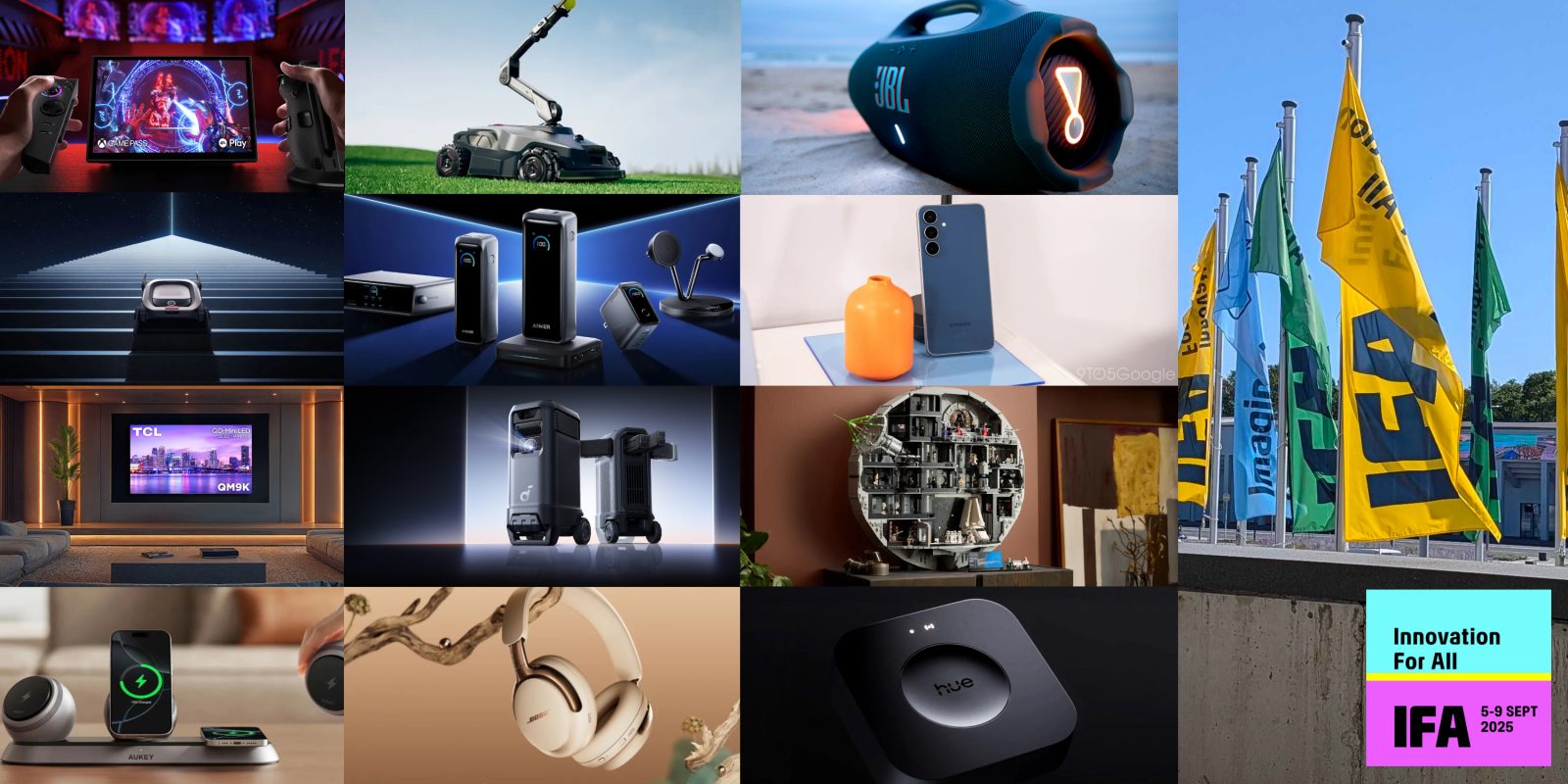 A collage of different electronic devices