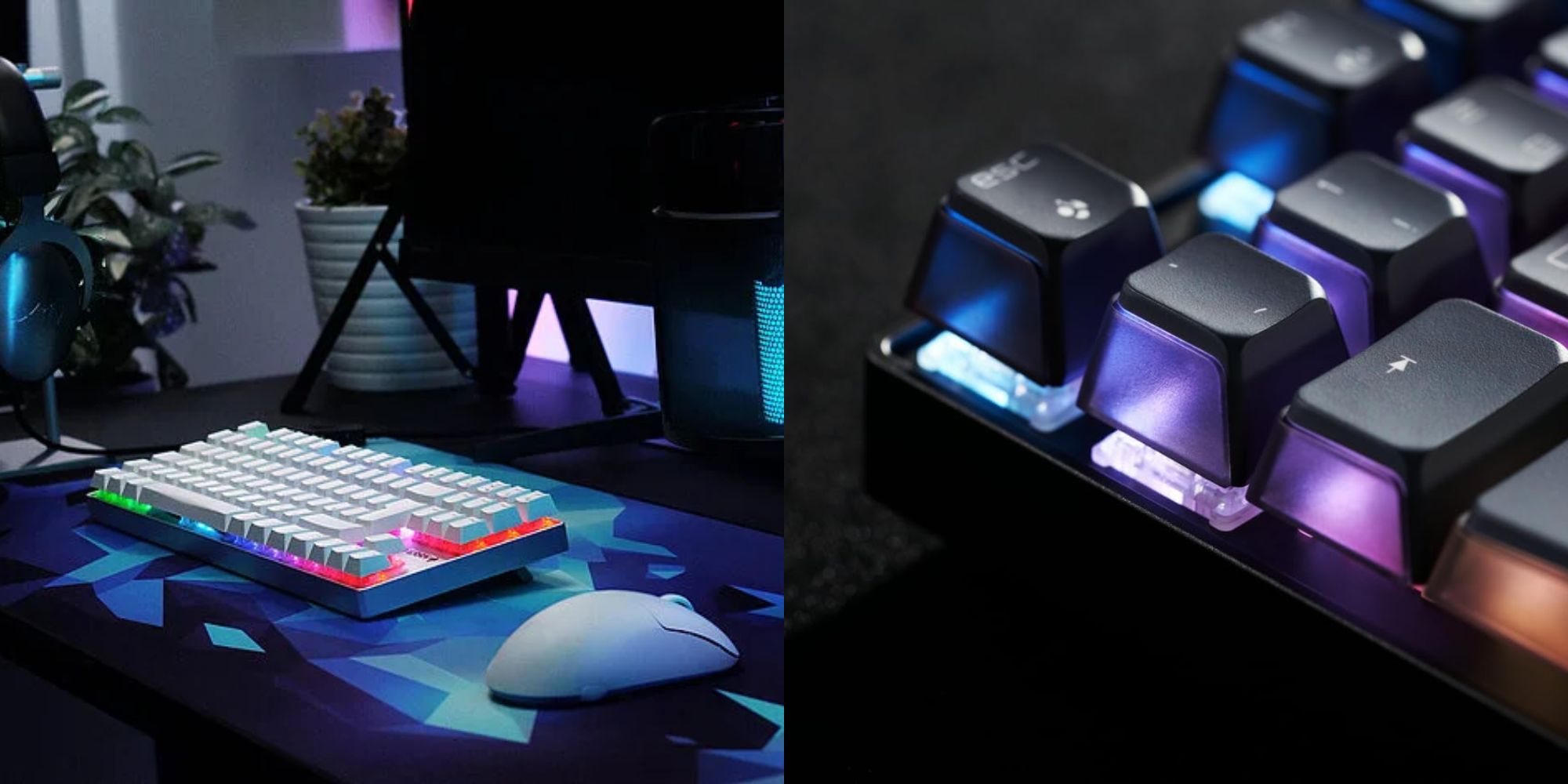 A keyboard and mouse on a desk