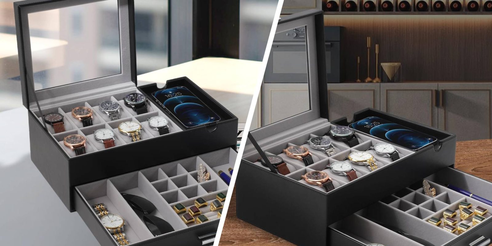 A box with different watches