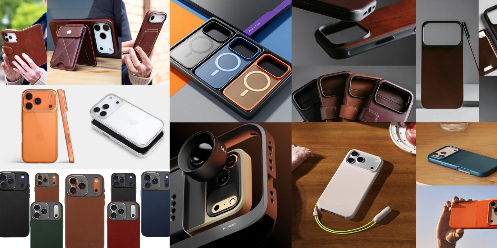 A collage of different cell phones