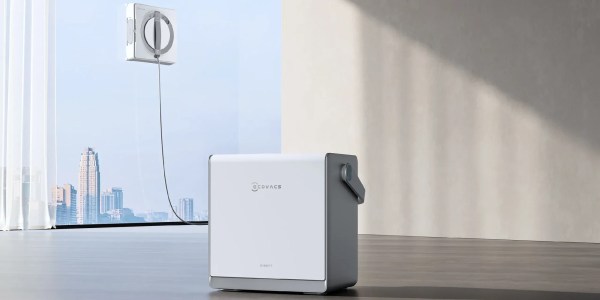 A white rectangular object with a cord attached to it