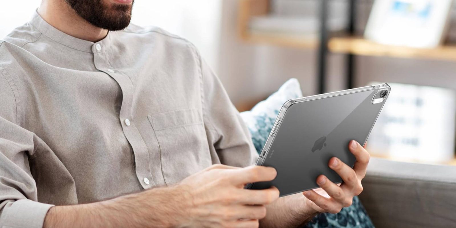 A man holding a tablet
