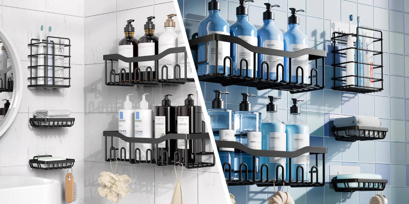 A collage of different types of soaps