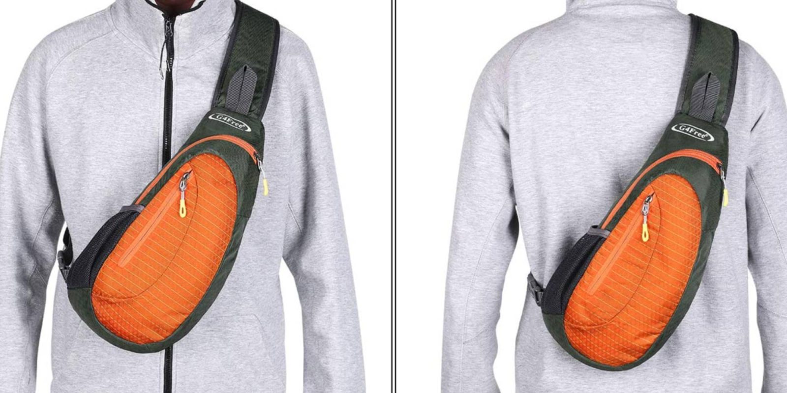 A person wearing a waist bag