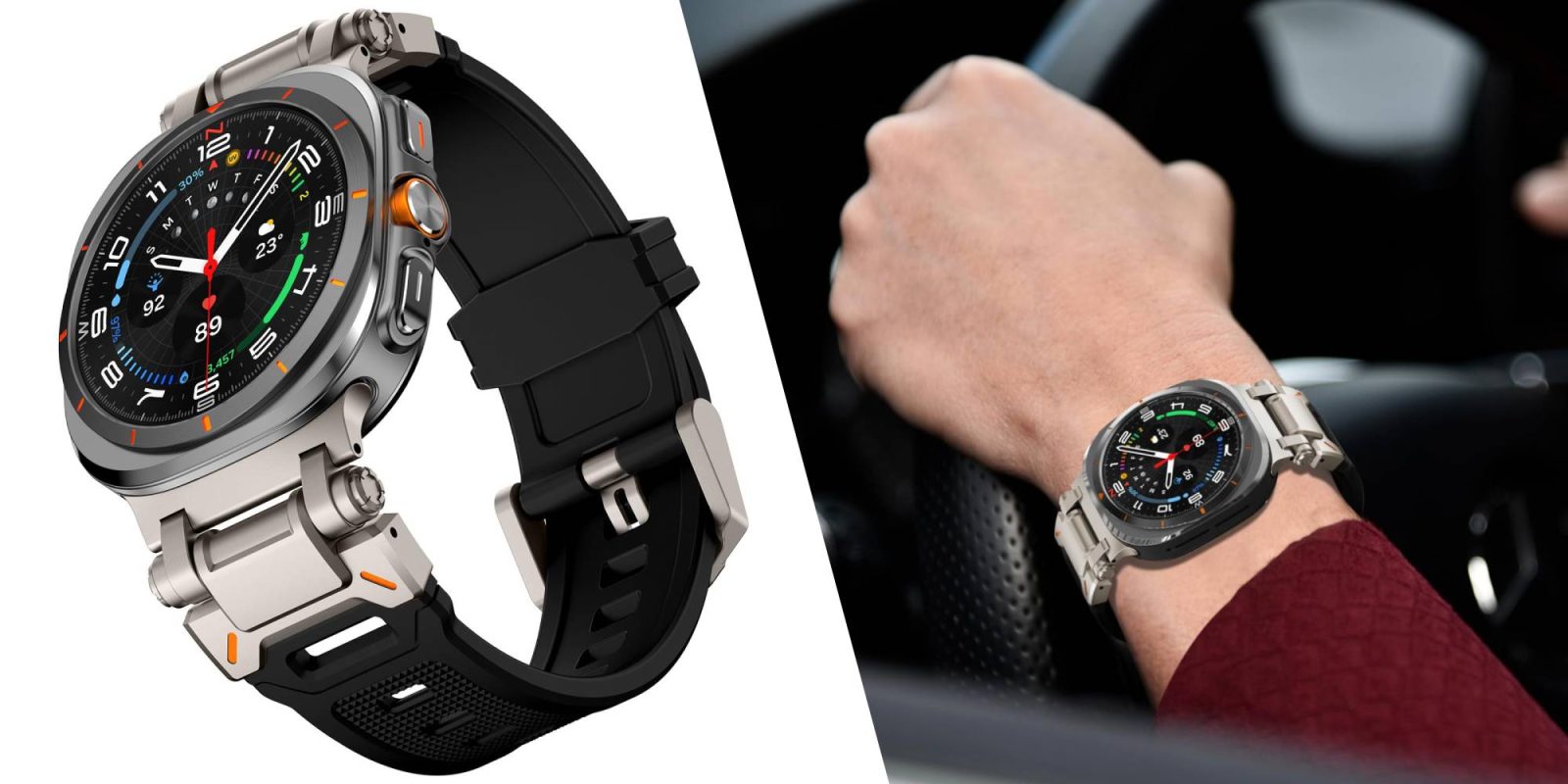 A close up of a watch