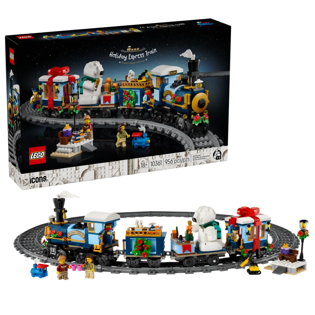 A toy train set in a box for LEGO Winter Village
