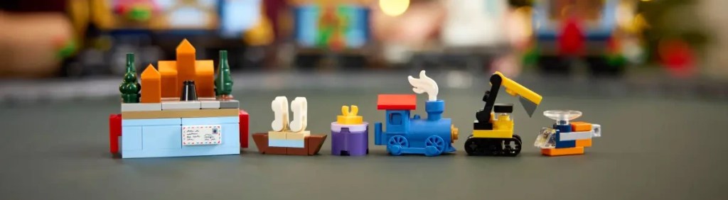 A group of small plastic toys