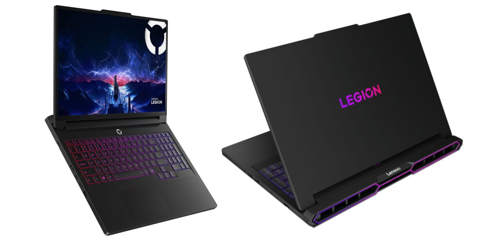 Image showing renders of Lenovo's Legion Pro 7i gaming laptop in black.