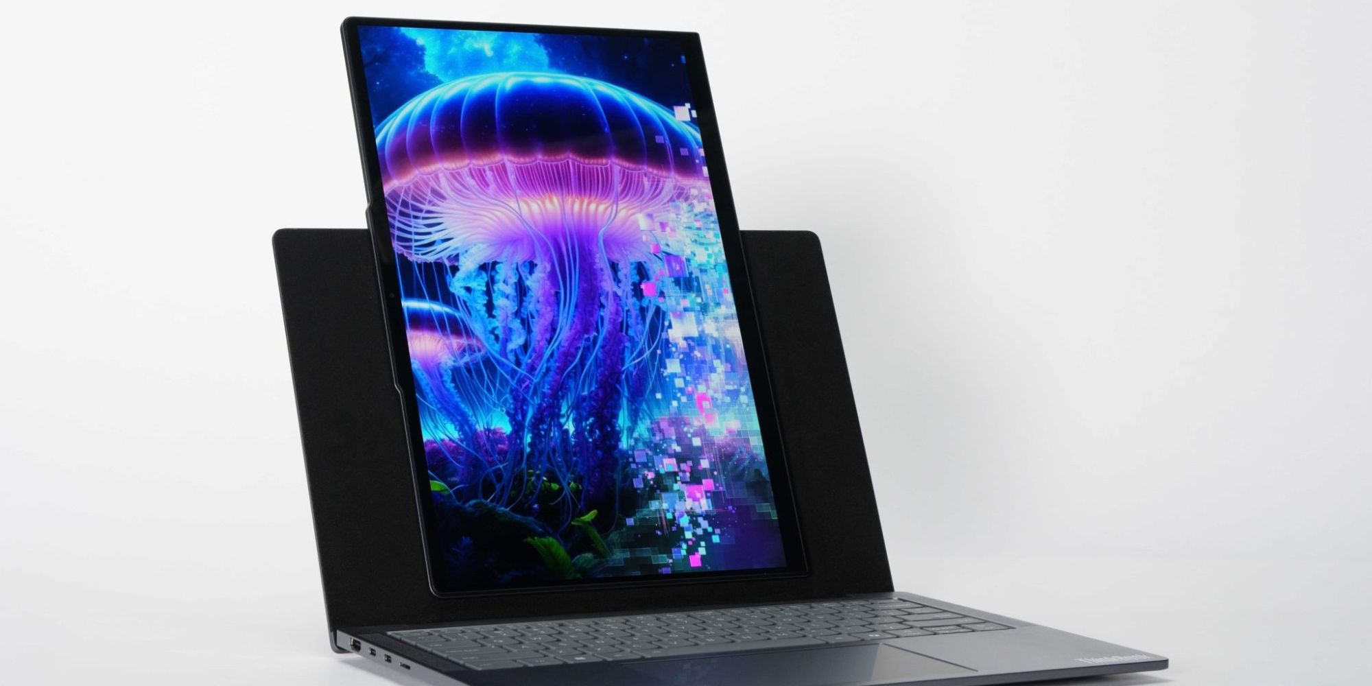 A laptop with a large screen