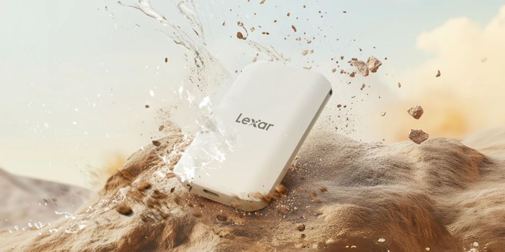 Image showing a render of Lexar's ES5 portable SSD.
