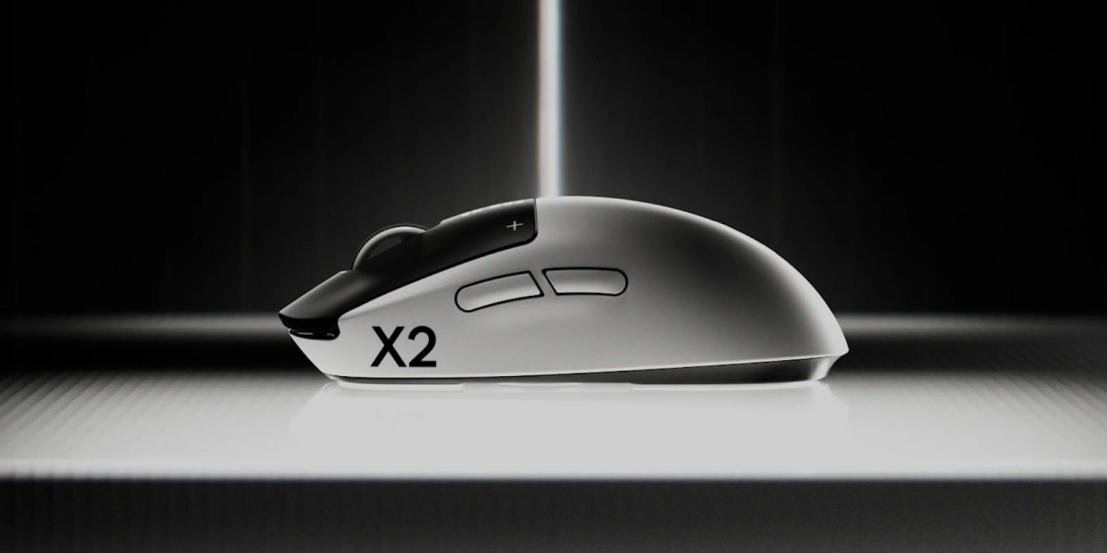 Image showing a render of Logitech's X2 Pro Superstrike gaming mouse.