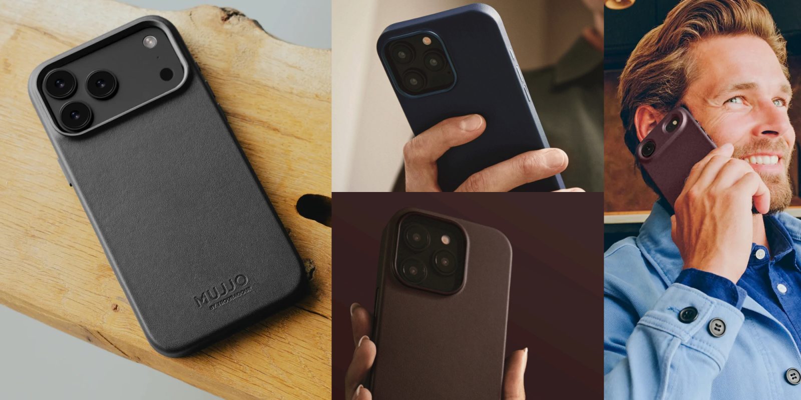 MUJJO Leather iPhone 17 cases