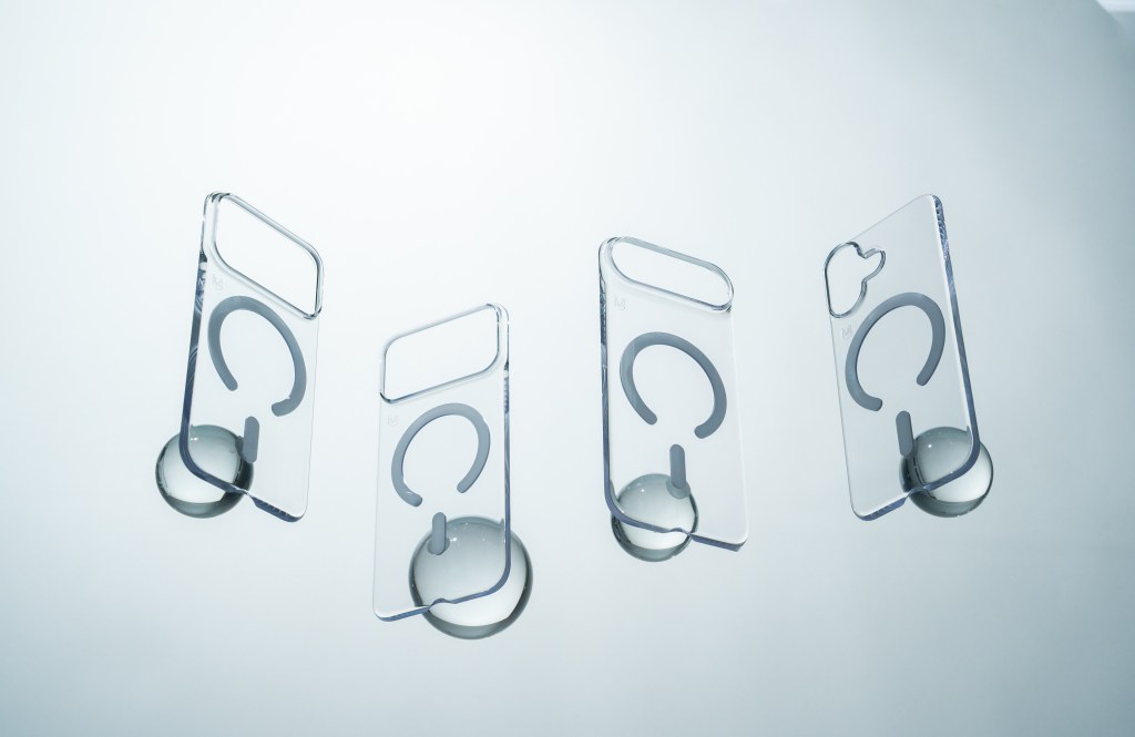 A group of clear cell phones