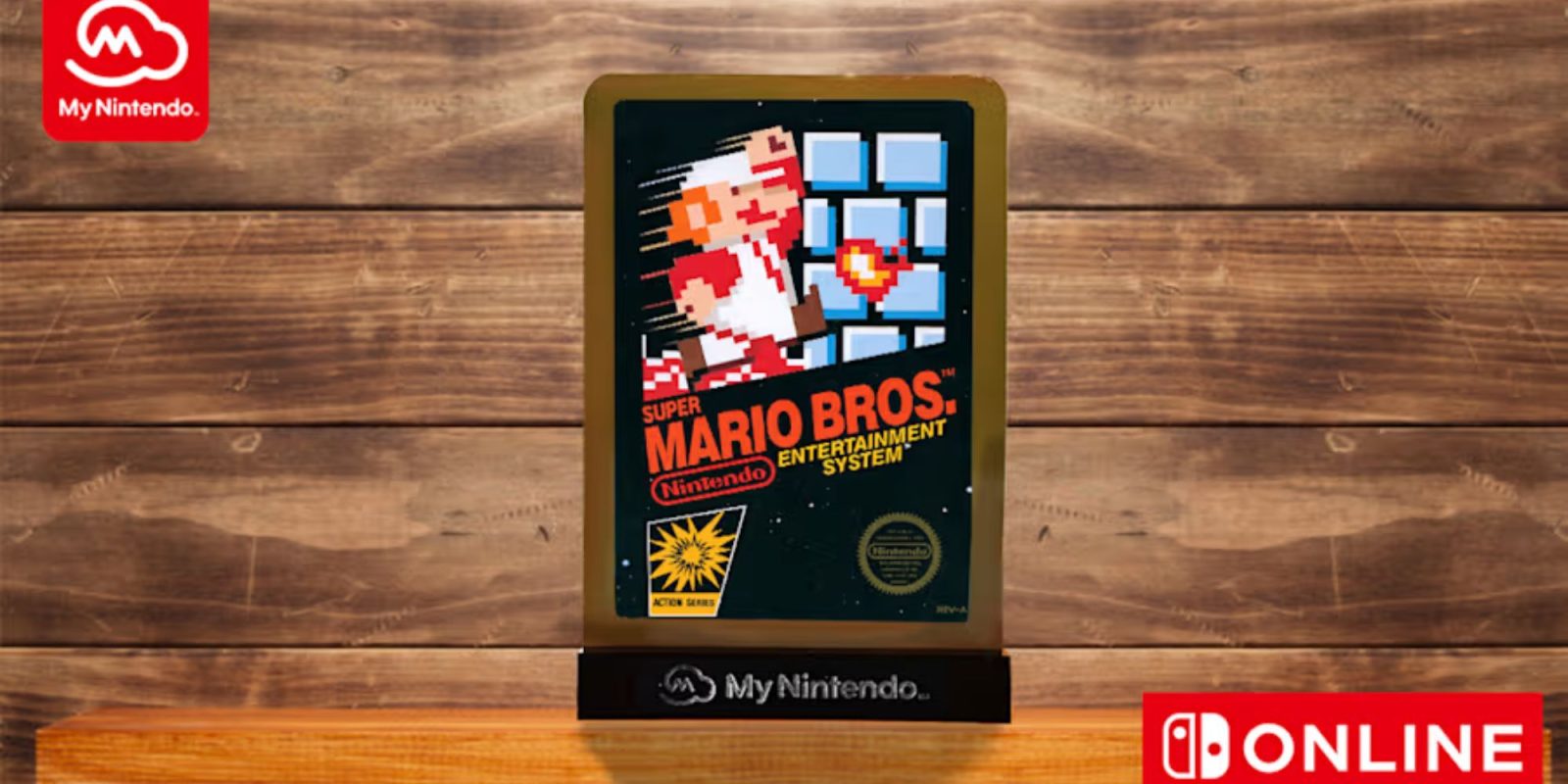 Image showing Nintendo's Super Mario Bros. metal display card.