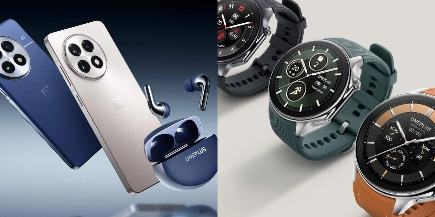 A collage of a smart watch and a phone