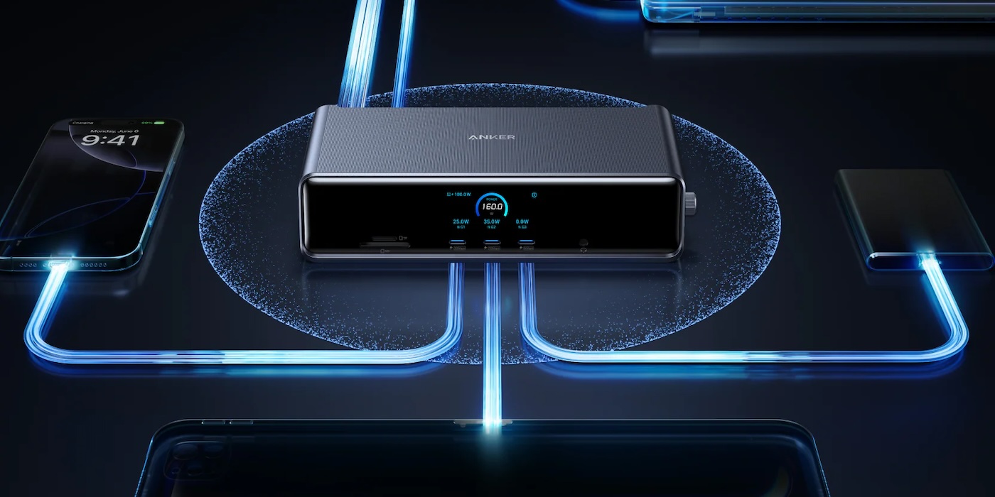 A black electronic device on a black surface